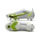 Nike Mercurial Vapor XIV Elite SG-Pro Silver Safari - Blanc Noir Argenté Jaune Fluo