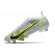 Nike Mercurial Vapor XIV Elite SG-Pro Silver Safari - Blanc Noir Argenté Jaune Fluo