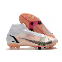 Nike Mercurial Superfly VIII Elite AG-Pro Blanc Mangue