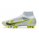 Nike Mercurial Superfly VIII Elite AG-Pro Silver Safari - Blanc Noir