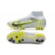 Nike Mercurial Superfly VIII Elite AG-Pro Silver Safari - Blanc Noir