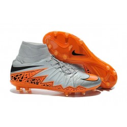 Nike HyperVenom Phantom 2 FG Chaussures de football Loup Gris Orange Noir