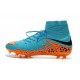Nike HyperVenom Phantom II FG Football bottes pour hommes Bleu Orange Noir