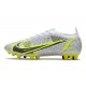 Nike Mercurial Vapor 14 Elite Pro AG Nike Mercurial Vapor 14 Elite AG Silver Safari - Blanc Noir Argenté Jaune Fluo