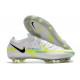 Crampons Foot Nike Phantom GT2 Elite FG Ballon Gris Bleu Foncé Marina