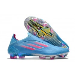 adidas X Speedflow+ FG Neuf Ciel Rose Choc Equipe Blanc