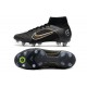 Nike Mercurial Superfly VIII Elite SG Anti Clog Noir Or Métallique Argent Métallique