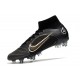 Nike Mercurial Superfly VIII Elite SG Anti Clog Noir Or Métallique Argent Métallique