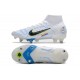 Nike Mercurial Superfly VIII Elite SG Anti Clog Ballon Gris Bleu Foncé