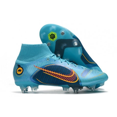 Nike Mercurial Superfly VIII Elite SG Bleu Chlorine Orange Marina