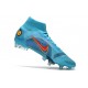 Nike Mercurial Superfly VIII Elite SG Bleu Chlorine Orange Marina