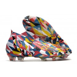 adidas Predator Edge+ FG Neuf Bleu Equipe Jaune Rouge Solaire