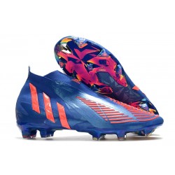 adidas Predator Edge+ FG Neuf Bleu Rouge