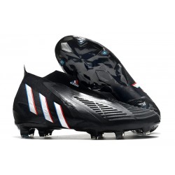 adidas Predator Edge+ FG Neuf Noir Blanc Rouge Vif