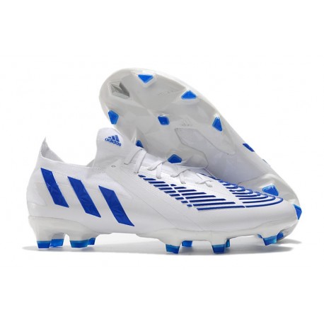 adidas Predator Edge.1 Low FG Chaussures Blanc Bleu Hi Res