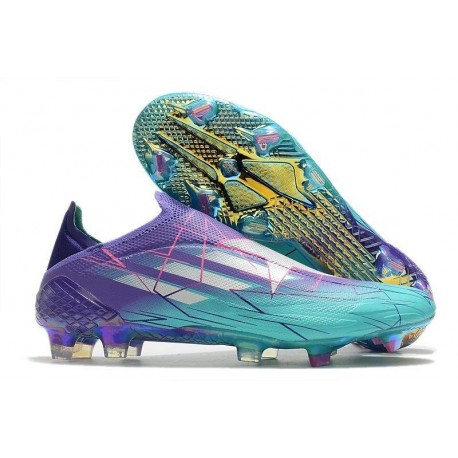 adidas X Speedflow+ FG Neuf Violet Rush Argent Métallique Menthe Rush