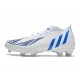 Chaussure adidas Predator Edge.1 FG Blanc Bleu Hi Res Blanc