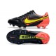 Nike Tiempo Legend 9 Elite FG Nouvel Noir Jaune Rouge