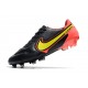 Nike Tiempo Legend 9 Elite FG Nouvel Noir Jaune Rouge