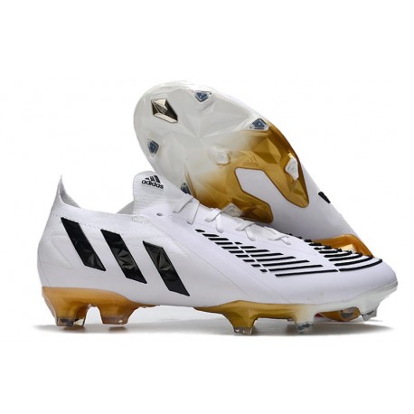 adidas Predator Edge.1 Low FG Chaussures Blanc Noir Or
