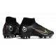 Nike Mercurial Superfly VIII Elite AG-Pro Noir Or Argent Métallique