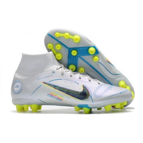 Nike Mercurial Superfly VIII Elite AG-Pro Ballon Gris Bleu Foncé