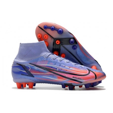 Nike Mercurial Superfly VIII Elite AG-Pro Mbappé Chardon Clair Argent