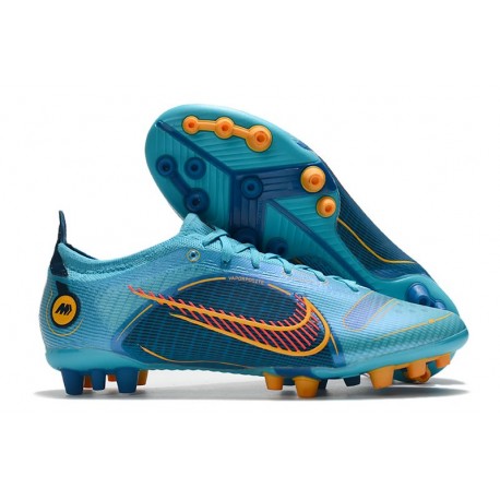 Nike Mercurial Vapor 14 Elite Pro AG Bleu Chlorine Orange Laser Marina