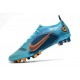 Nike Mercurial Vapor 14 Elite Pro AG Bleu Chlorine Orange Laser Marina