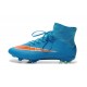 2015 Nike Mercurial Superfly 4 FG Crampons de Football Bleu Orange