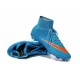 2015 Nike Mercurial Superfly 4 FG Crampons de Football Bleu Orange