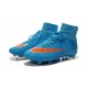 2015 Nike Mercurial Superfly 4 FG Crampons de Football Bleu Orange