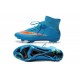 2015 Nike Mercurial Superfly 4 FG Crampons de Football Bleu Orange