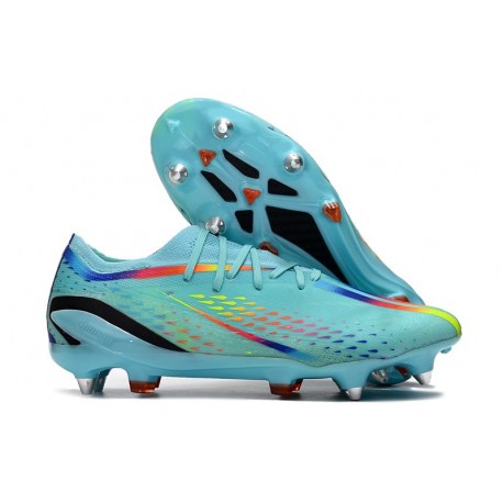 Chaussure adidas X Speedportal.1 SG Al Rihla - Turquoise Rouge Bleu