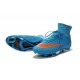 2015 Nike Mercurial Superfly 4 FG Crampons de Football Bleu Orange