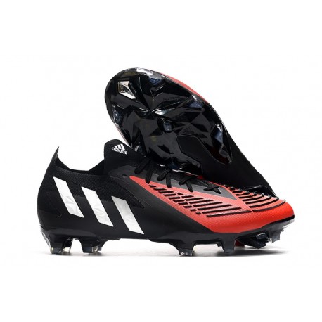 adidas Predator Edge.1 Low FG Chaussures Noir Blanc Rouge