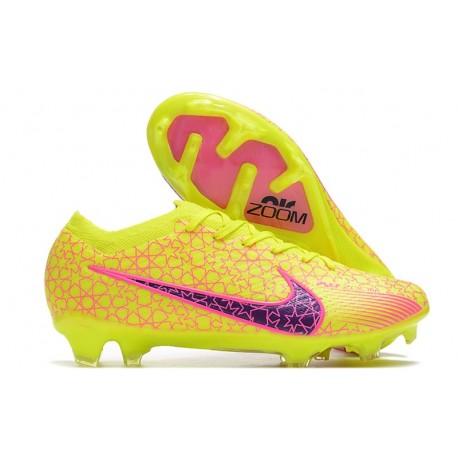 Nike Zoom Mercurial Vapor 15 Elite FG Jaune Rose