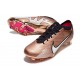 Nike Zoom Mercurial Vapor 15 Elite FG Mbappe Cuivre Métallique