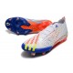 Chaussure adidas Predator Edge.1 FG Blanc Jaune Solaire Bleu Power