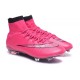 2015 Nike Mercurial Superfly 4 FG Crampons de Football Noir Rose