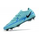 BleuCrampons Foot Nike Phantom GT2 Elite FG Bleu