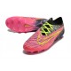 Chaussure Nike Phantom GX Elite FG Rose Noir Jaune