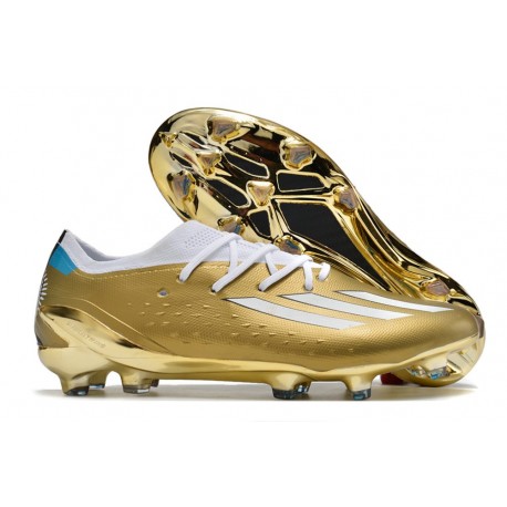 adidas X Speedportal.1 FG Crampons Or Blanc