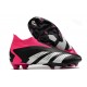 Chaussures adidas Predator Accuracy+ FG Noir Blanc Rose Equipe Choc