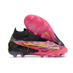 Nike Phantom GX Elite Dynamic Fit Link FG Rose Noir Jaune