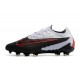 Chaussure Nike Phantom GX Elite FG Noir Gris Rouge