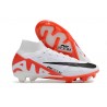 Nike Zoom Mercurial Superfly IX Elite FG Blanc Cramoisi Vif Noir