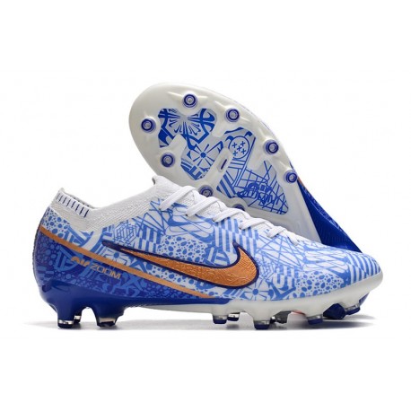 Nike Air Zoom Mercurial Vapor XV Elite AG Blanc Bleu Or