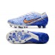 Nike Air Zoom Mercurial Vapor XV Elite AG Blanc Bleu Or
