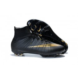 2015 Nouvelle Chaussure Nike Mercurial Superfly IV FG Noir Or